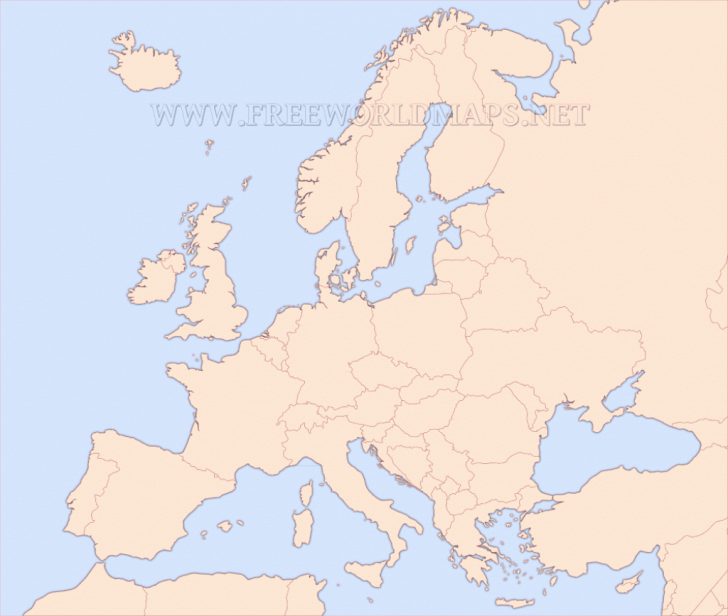 Large Map Of Europe Printable