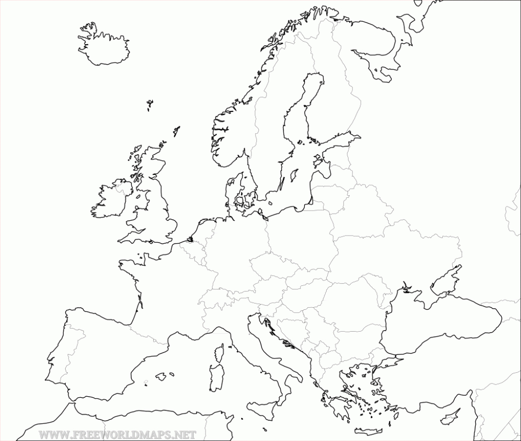 Free Printable Maps Of Europe - Printable Blank Physical Map Of Europe