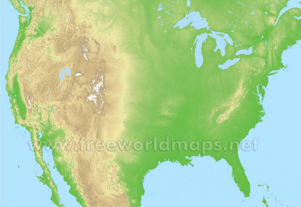Free Printable Maps Of The United States - Printable Topographic Map Of The United States