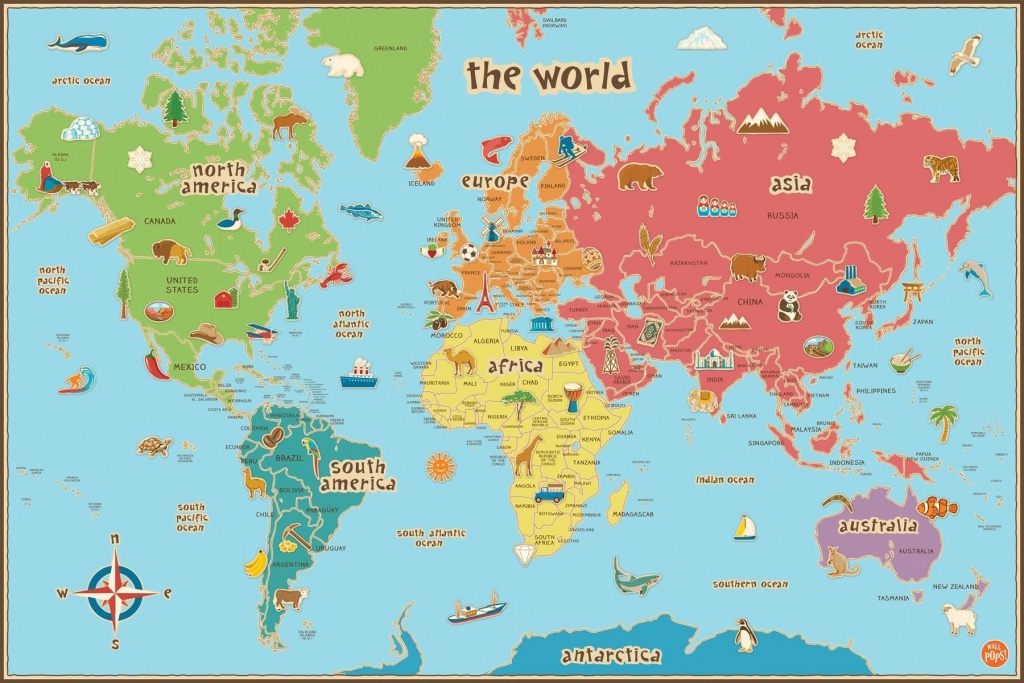 Free Printable World Map For Kids Maps And | Gary&amp;#039;s Scattered Mind - Free Printable World Map With Countries Labeled For Kids