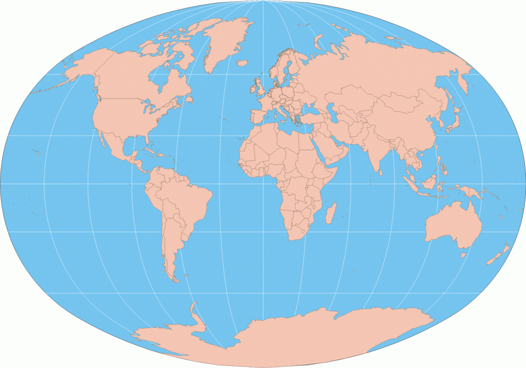 Free Printable World Maps - 8.5 X 11 Printable World Map