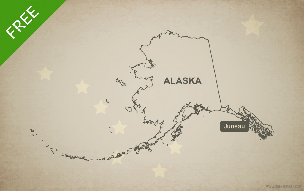 Free Vector Map Of Alaska Outline | One Stop Map - Free Printable Map Of Alaska