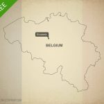 Free Vector Map Of Belgium Outline | One Stop Map   Printable Map Of Belgium