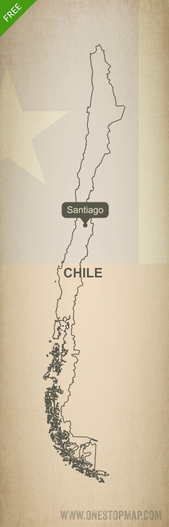 Free Vector Map Of Chile Outline | One Stop Map - Free Printable Map Of Chile