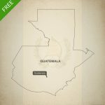 Free Vector Map Of Guatemala Outline | One Stop Map   Printable Map Of Guatemala