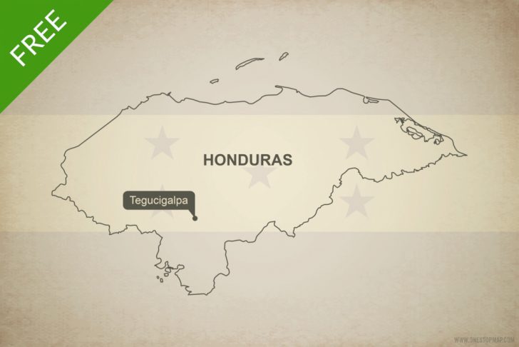Printable Map Of Honduras