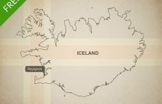 Free Vector Map Of Iceland Outline | One Stop Map - Free Printable Map Of Iceland