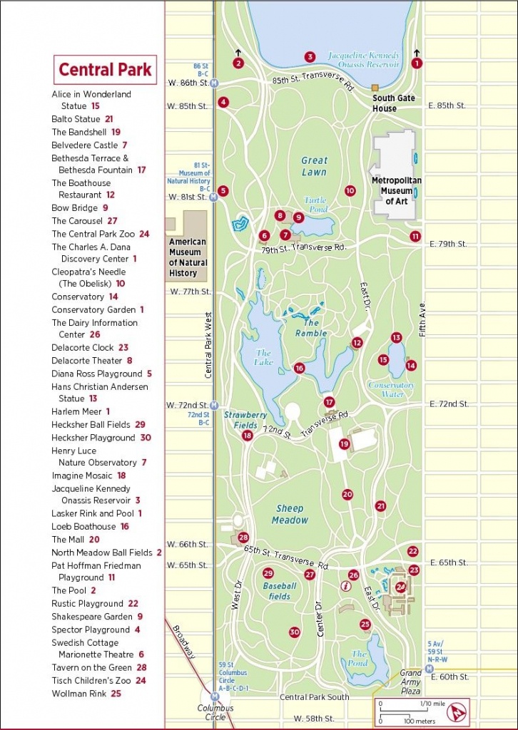 Frommer&amp;#039;s Map Of Central Park | Nyc In 2019 | Map Of New York, New - Printable Map Of Central Park New York