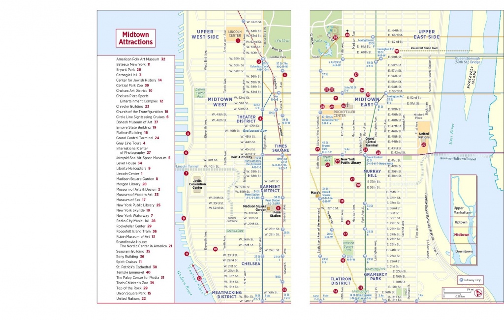 Frommer&amp;#039;s Map Of Midtown Attractions | Nyc | New York City Map, Map - Printable Walking Map Of Midtown Manhattan