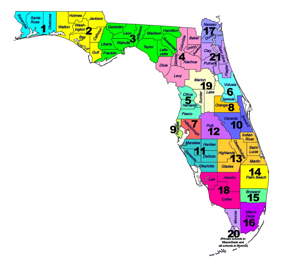 Fsma District Maps - Florida School Districts Map