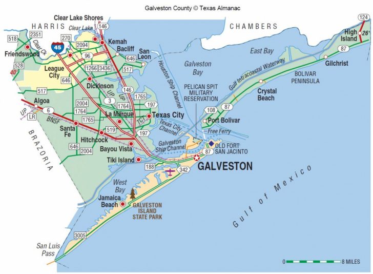 Texas Galveston Map