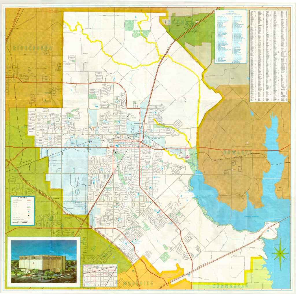 Garland Landmark Society - City Map, Garland Texas 1972 - Garland Texas Map