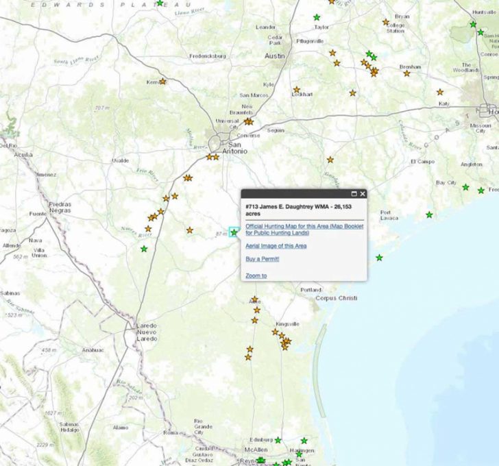 Texas Locator Map Of Public Hunting Areas