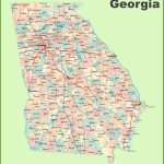Georgia Road Map With Cities And Towns   Georgia Road Map Printable