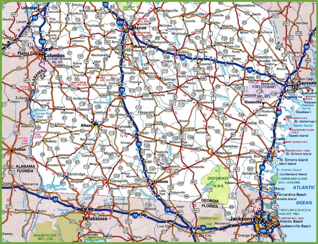 Georgia State Maps | Usa | Maps Of Georgia (Ga) - Road Map Of Georgia And Florida