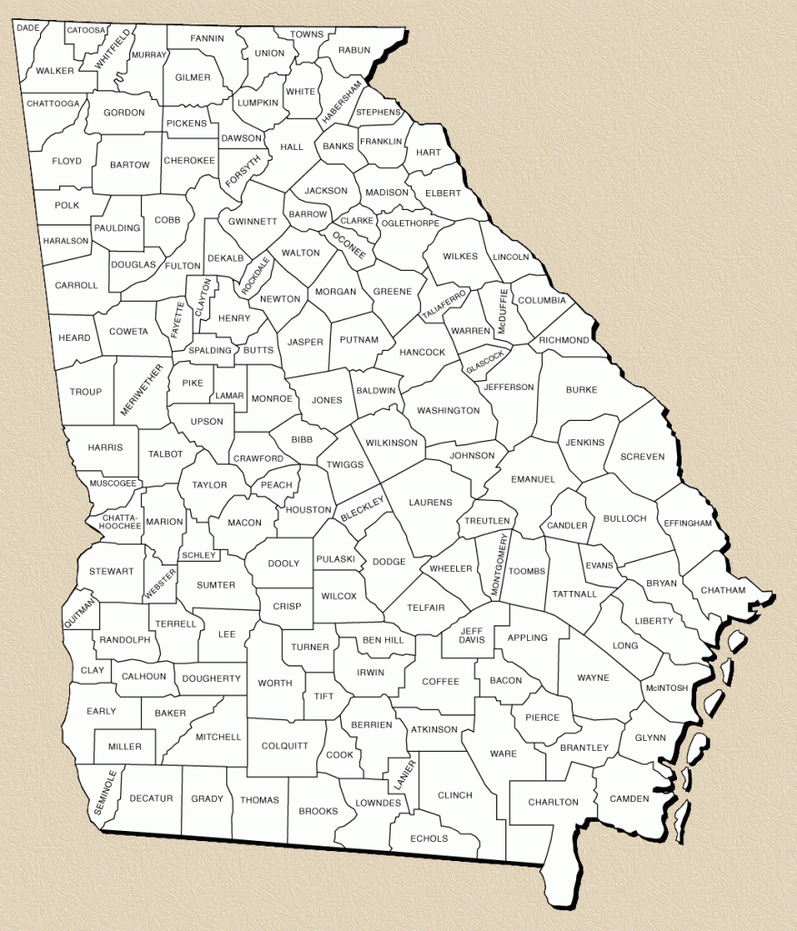 Georgiainfo - Georgia State Map Printable