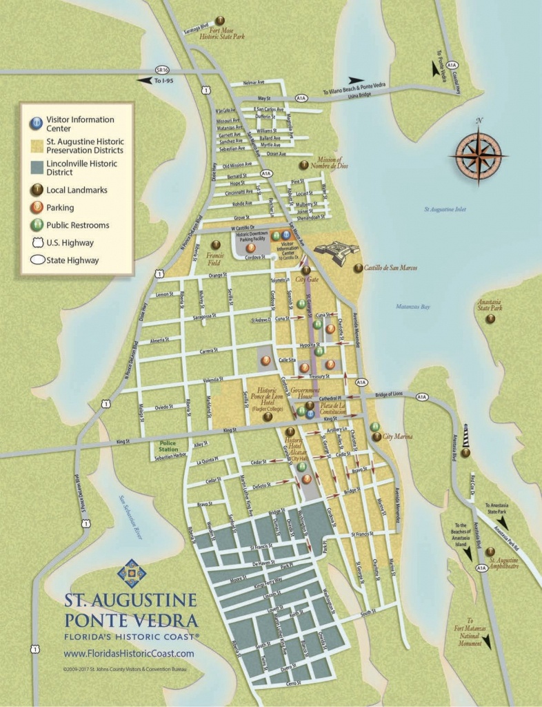 Get To Know Downtown St. Augustine With Our Printable Maps! | St - Where Is St Augustine Florida On The Map
