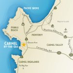 Getting To & Around Carmel By The Sea, California   Monterey Beach California Map