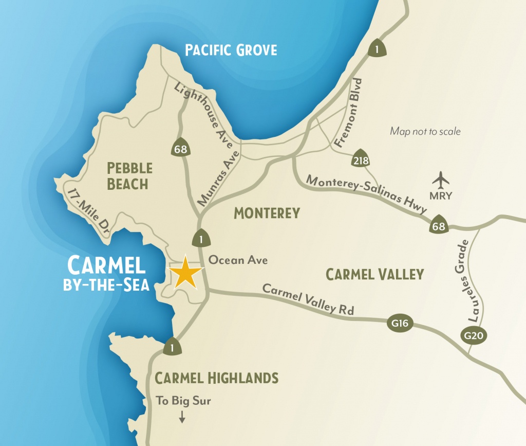 Getting To &amp;amp; Around Carmel-By-The-Sea, California - Monterey Beach California Map
