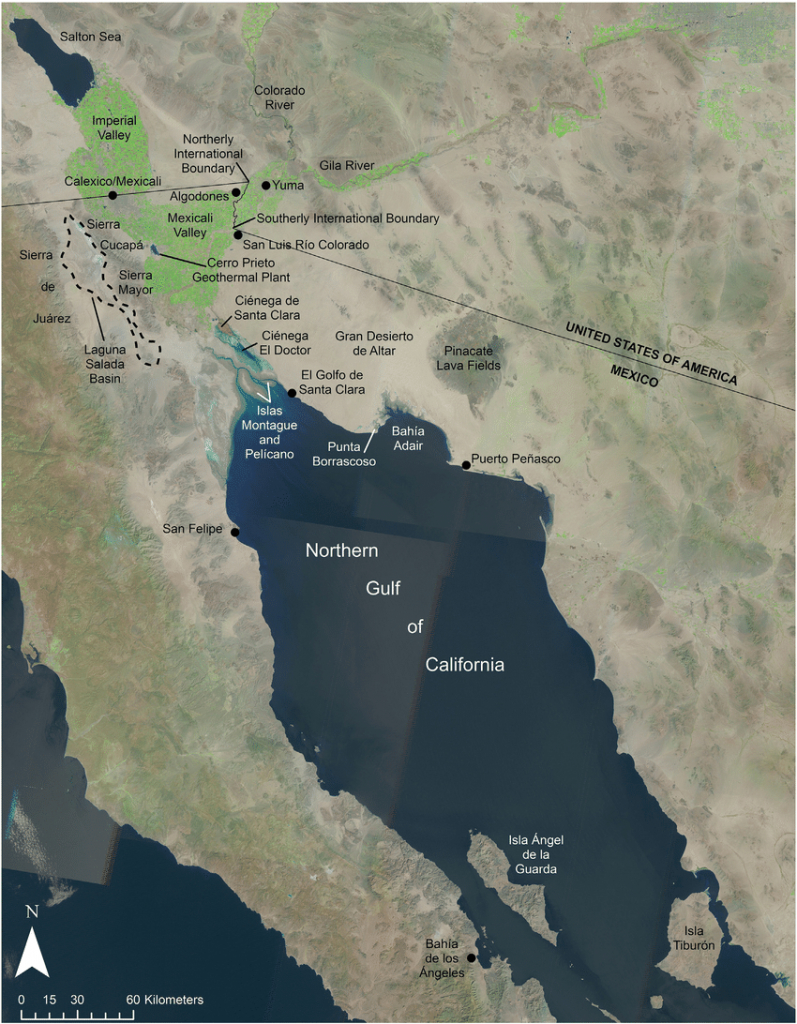 Gis-Based Map Of The Northern Gulf Of California And Colorado River - California Delta Map Download