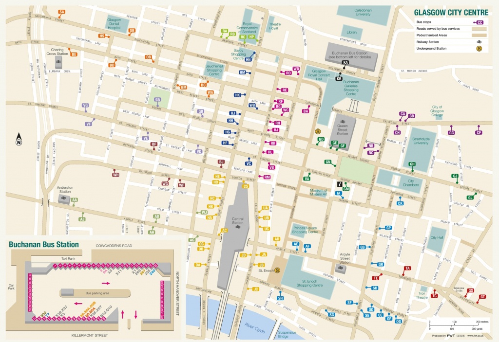 Glasgow City Center Map - Glasgow City Map Printable