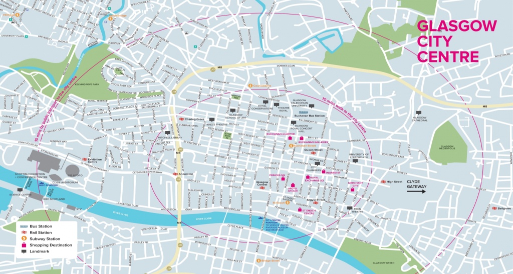 Glasgow Tourist Map - Glasgow City Map Printable