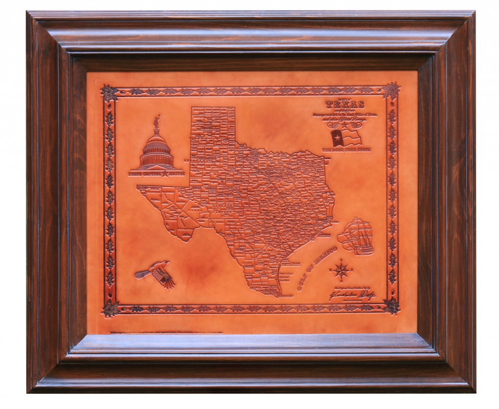 Glenderson&amp;#039;s Leather Wall Decor: Products - Texas Map Wall Decor