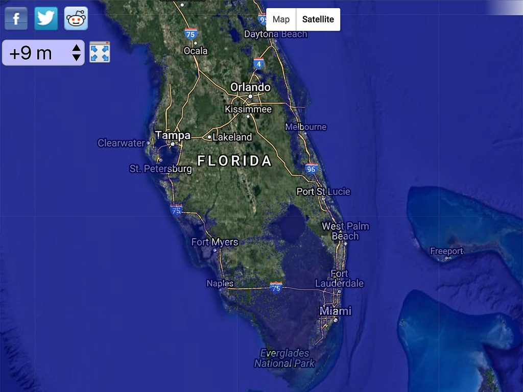 Global Sea Levels May Rise More Than Two Metres2100 | The - Florida Map