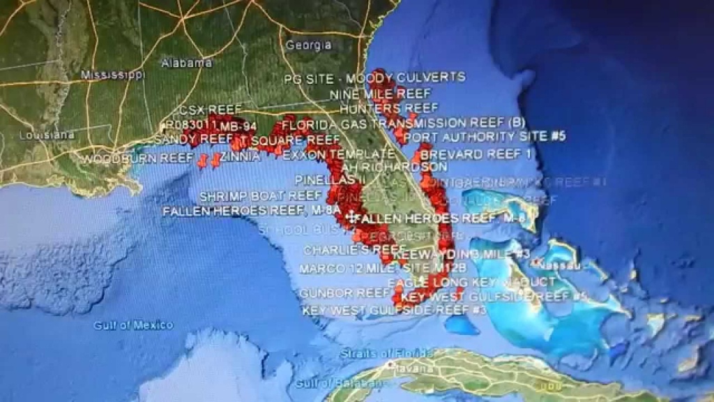 Google Earth Fishing - Florida Reefs - Youtube - Florida Reef Map