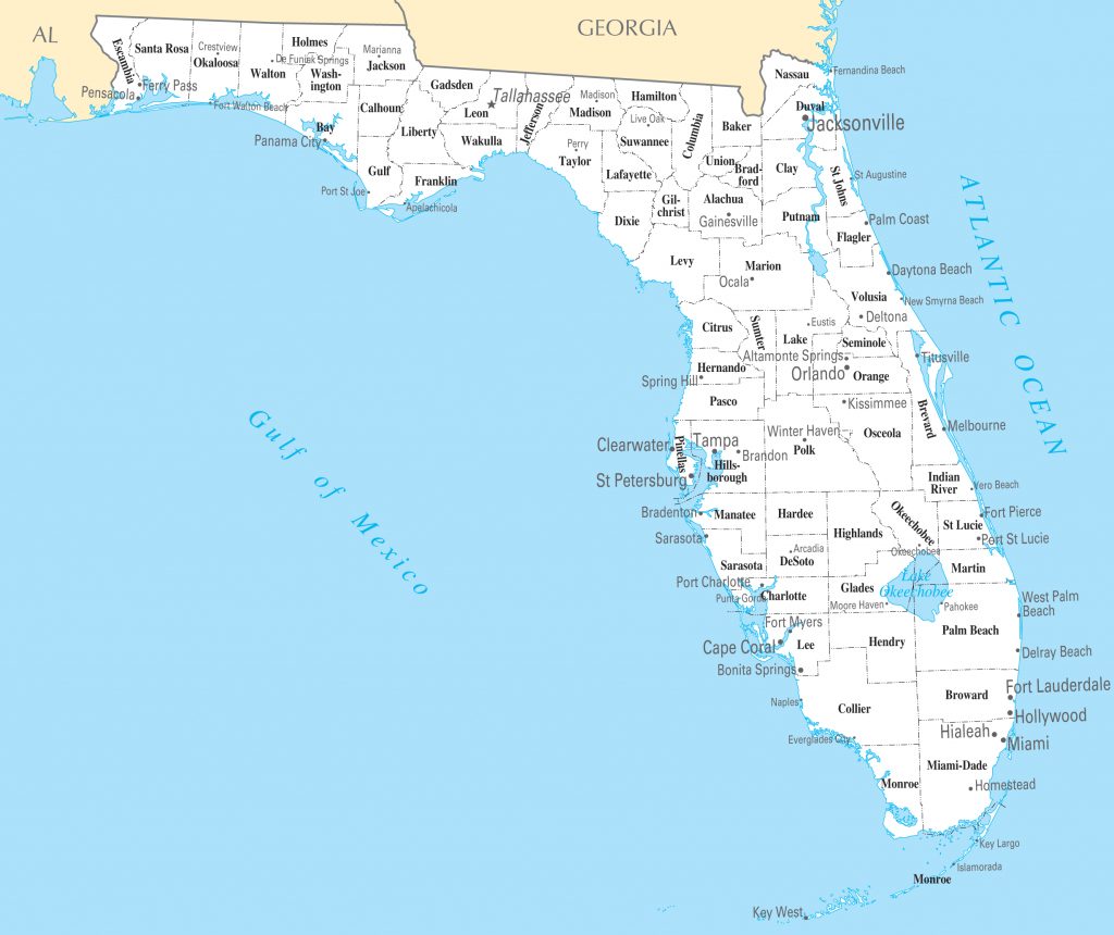 Google Florida Map And Travel Information | Download Free Google ...