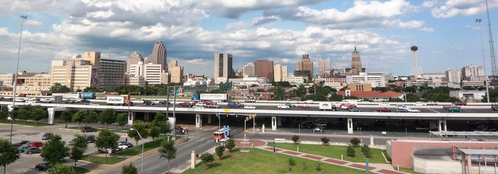 Google Map Of San Antonio, Texas, Usa - Nations Online Project - Map Of Downtown San Antonio Texas