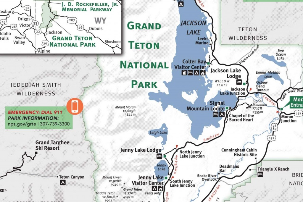 Printable Map Of Grand Teton National Park Printable Maps