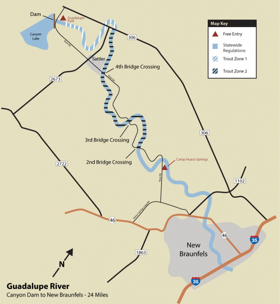 Guadalupe River Trout Fishing - Texas Fishing Maps