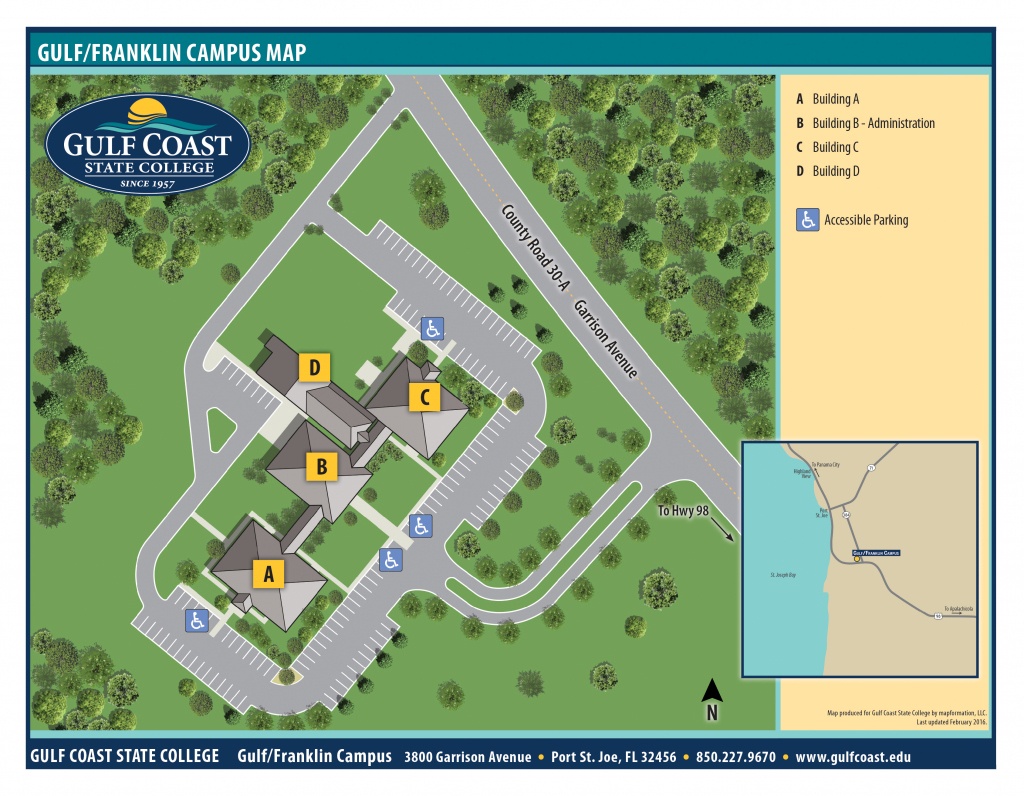 Gulf Coast State College | Gulf/franklin Campus - Florida Gulf Coastline Map