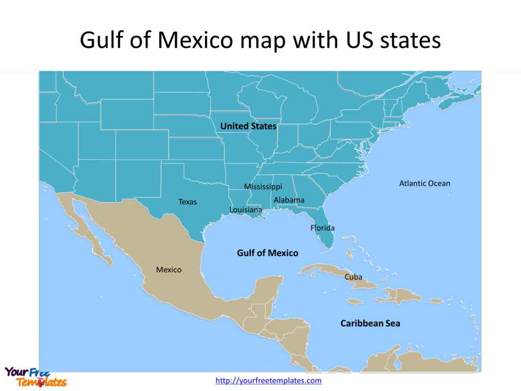 Gulf Of Mexico Map Powerpoint Templates - Free Powerpoint Templates - Florida Ocean Map