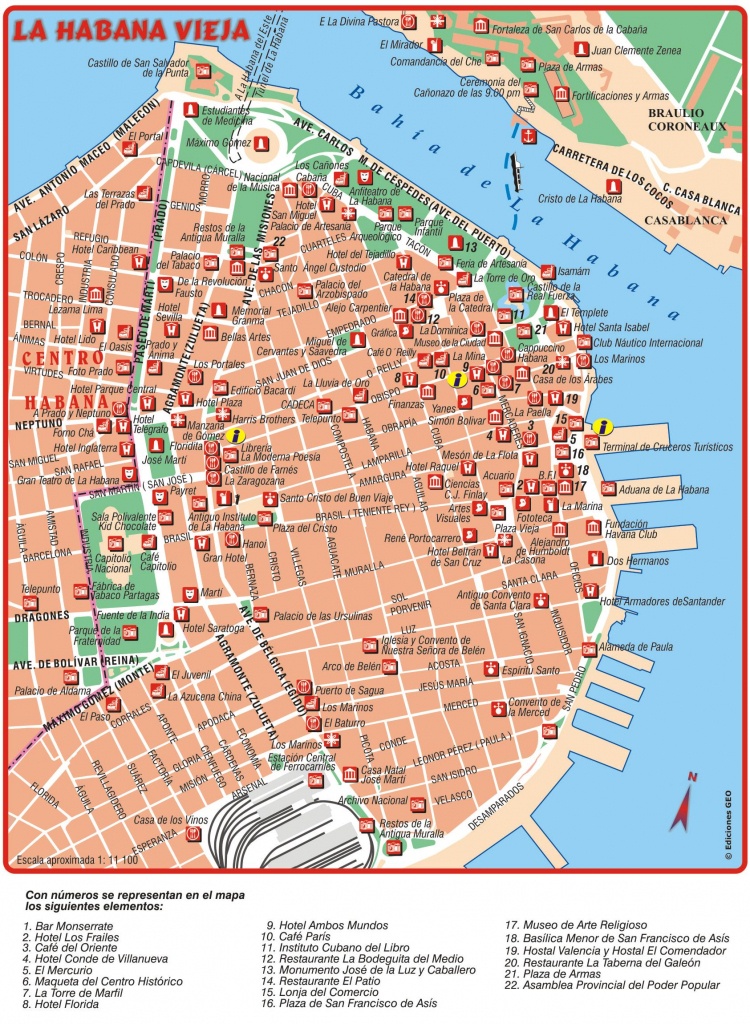 Habana Vieja Old Havana Cuba Traveler Information - Havana City Map Printable