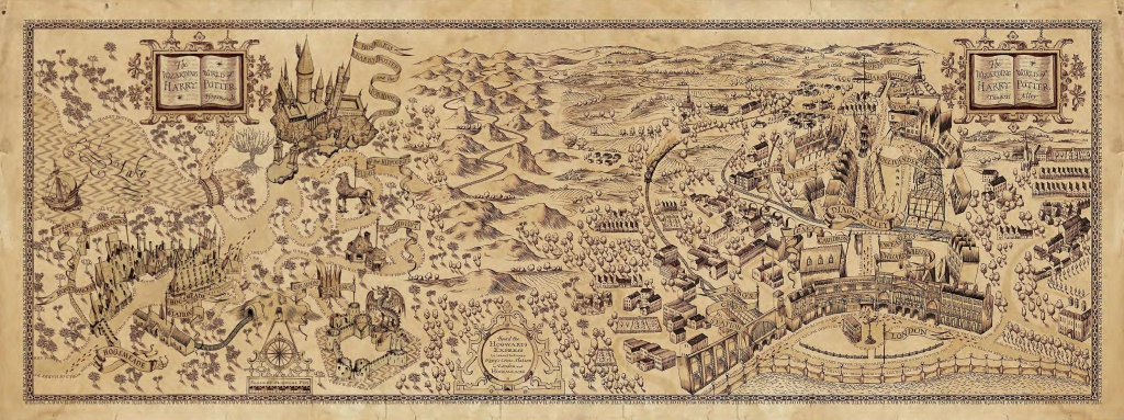 Harry Potter The Marauders Map Guide To Hogwarts Printable