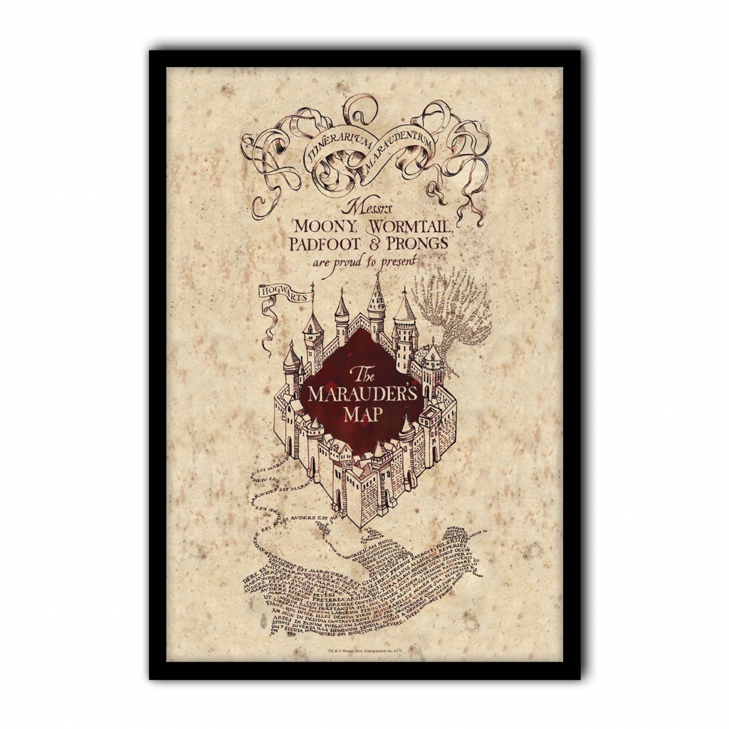 Harry Potter The Marauders Map Poster Print Art Licensed Harry Potter Marauders Map Printable 