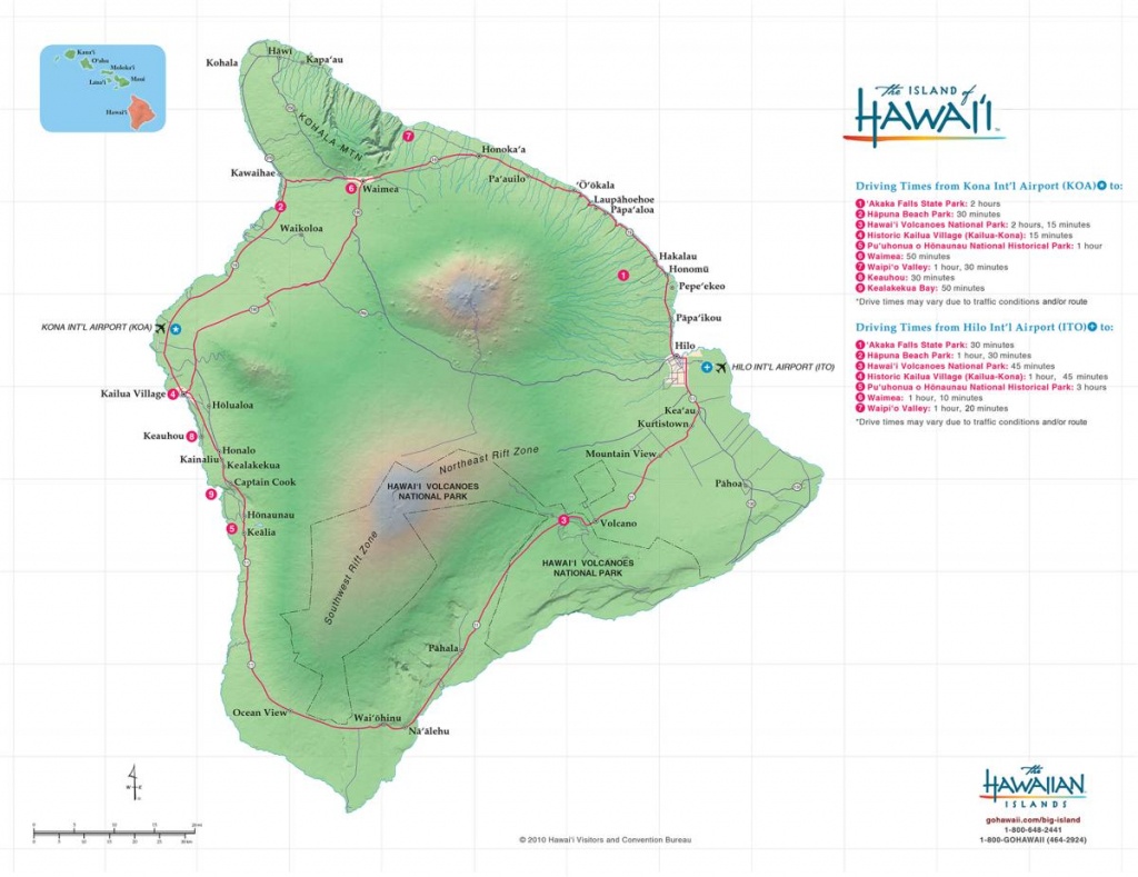 Hawaii Big Island Maps &amp;amp; Geography | Go Hawaii - Map Of The Big Island Hawaii Printable