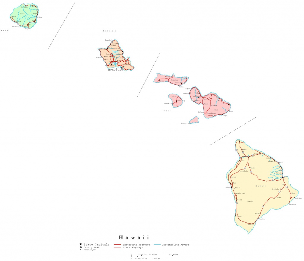Hawaii Printable Map - Molokai Map Printable