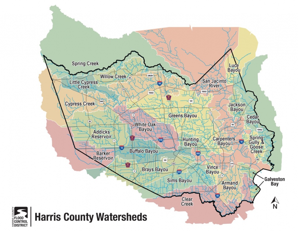 Hcfcd - Harris County&amp;#039;s Watersheds - Harris County Texas Flood Map