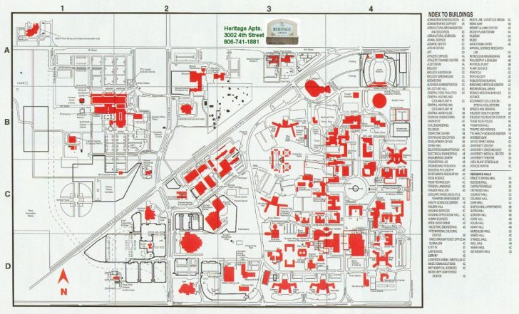 Heritage 20Texas 20Tech 15 Texas Tech Campus Map | Ageorgio - Texas ...