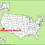 Hermosa Beach Location On The U.s. Map   Hermosa Beach California Map