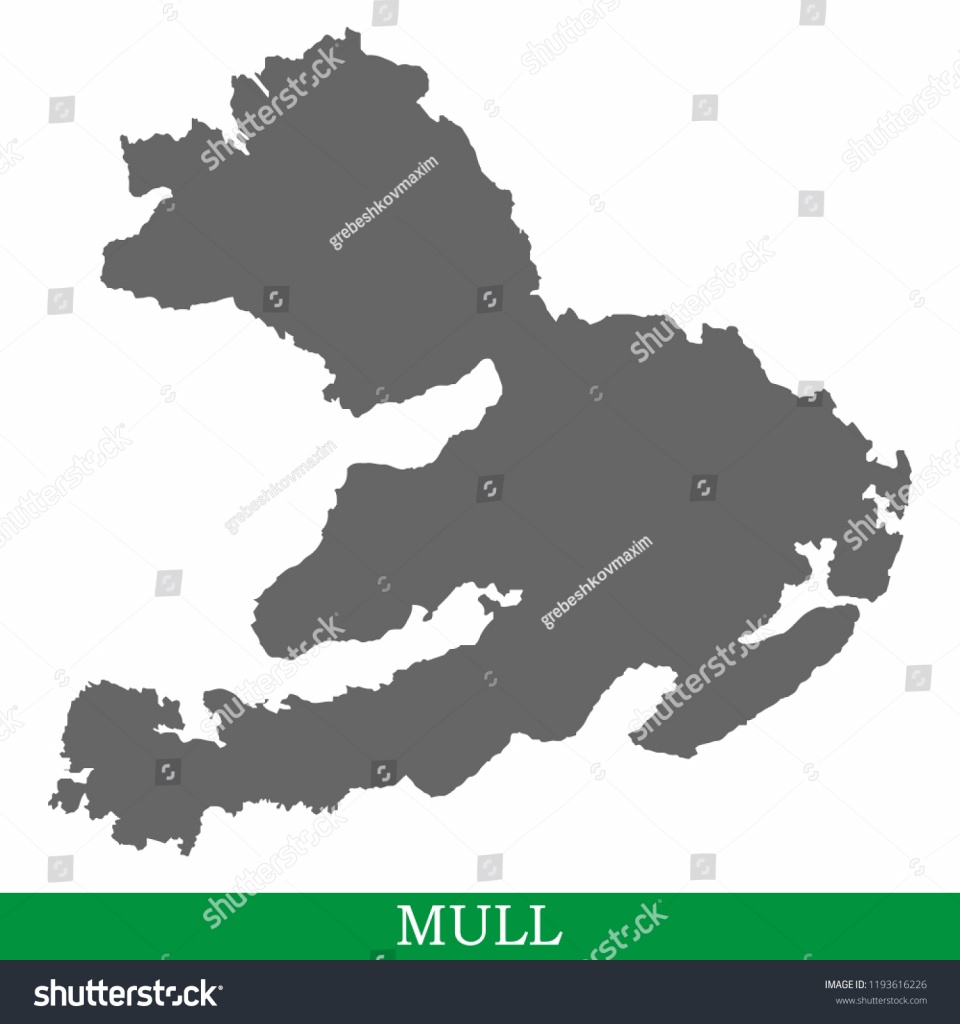 High Quality Map Mull Island United Stock Vector (Royalty Free - Printable Map Of Mull