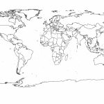 High Res World Map, Political, Outlines, Black And White | Adventure   Free Printable Black And White World Map With Countries Labeled