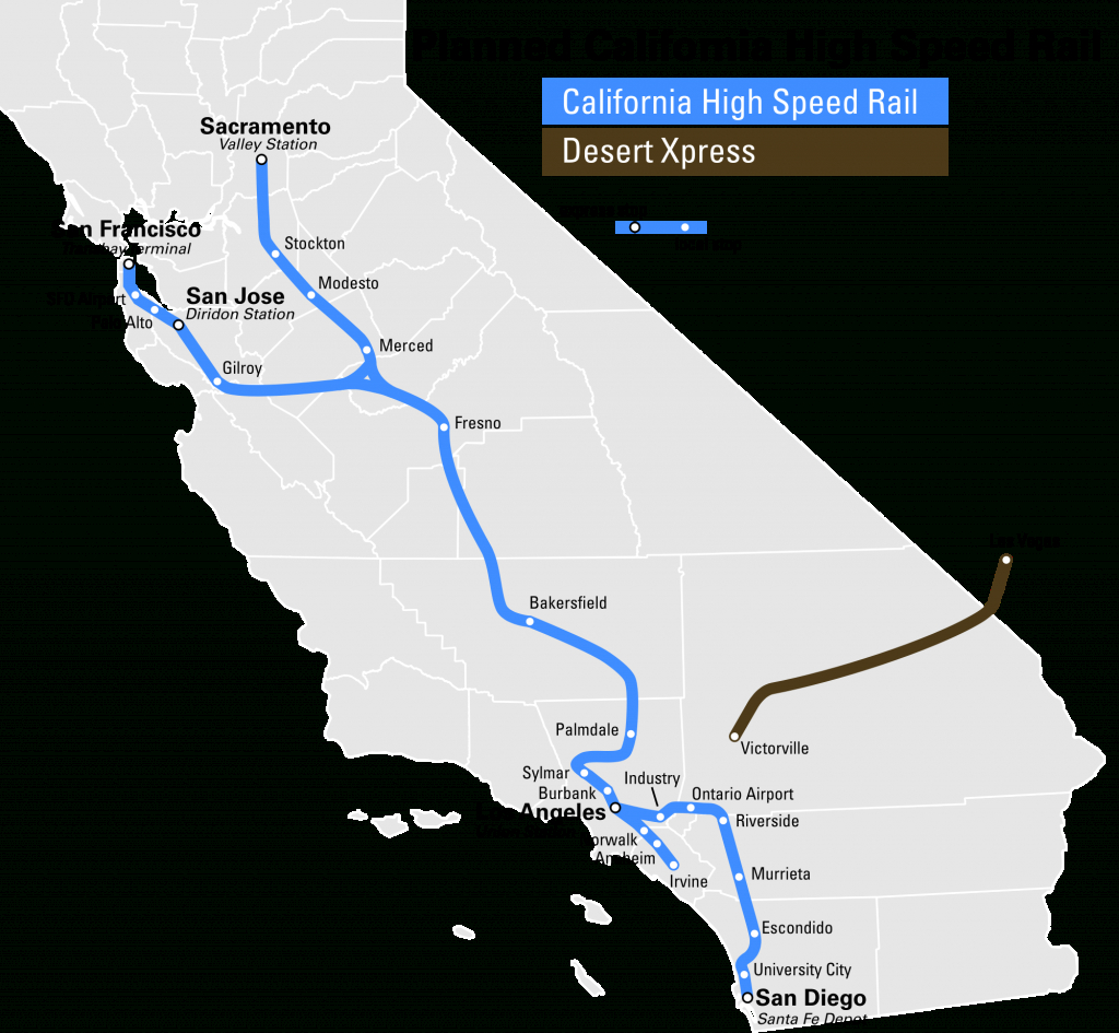 ca high speed rail route map