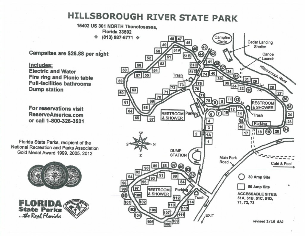 Hillsborough River State Park - Know Your Campground - Florida State Rv Parks Map