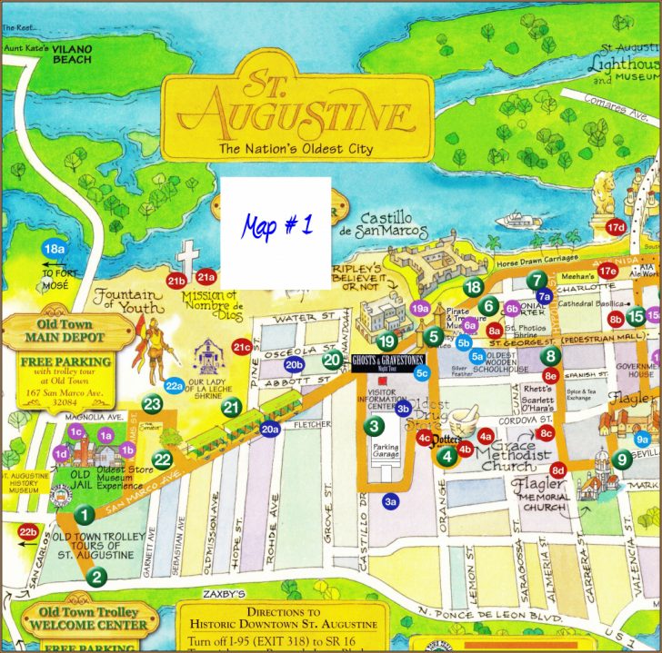 St Augustine Florida Map Of Attractions