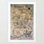 Hogwarts Map Art Printsarahridings | Society6   Hogwarts Map Printable