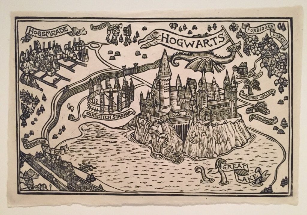 Hogwarts Map Block Print Etsy Hogwarts Map Printable Printable Maps